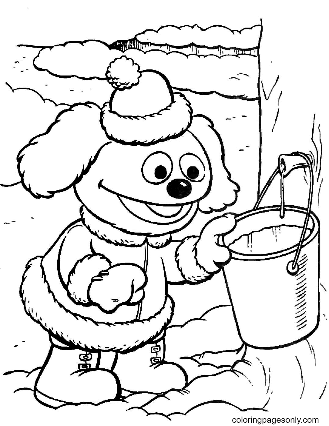 Rowlf Collects Some Water Coloring Pages