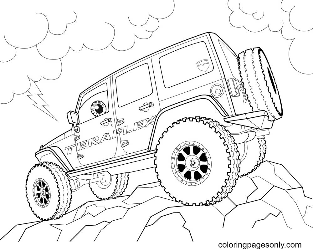 Safari Jeep Printable Coloring Pages   Jeep Coloring Pages ...