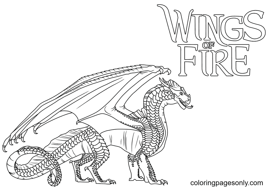 Sandwing Dragon from Wings of Fire Coloring Page