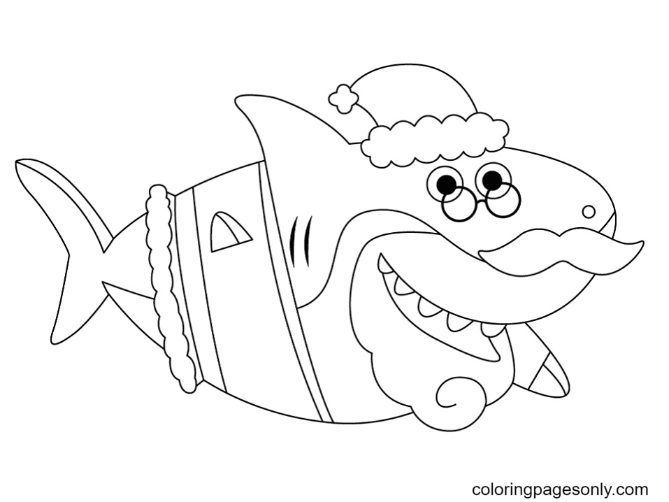 Tubarão Papai Noel de Bebê Tubarão