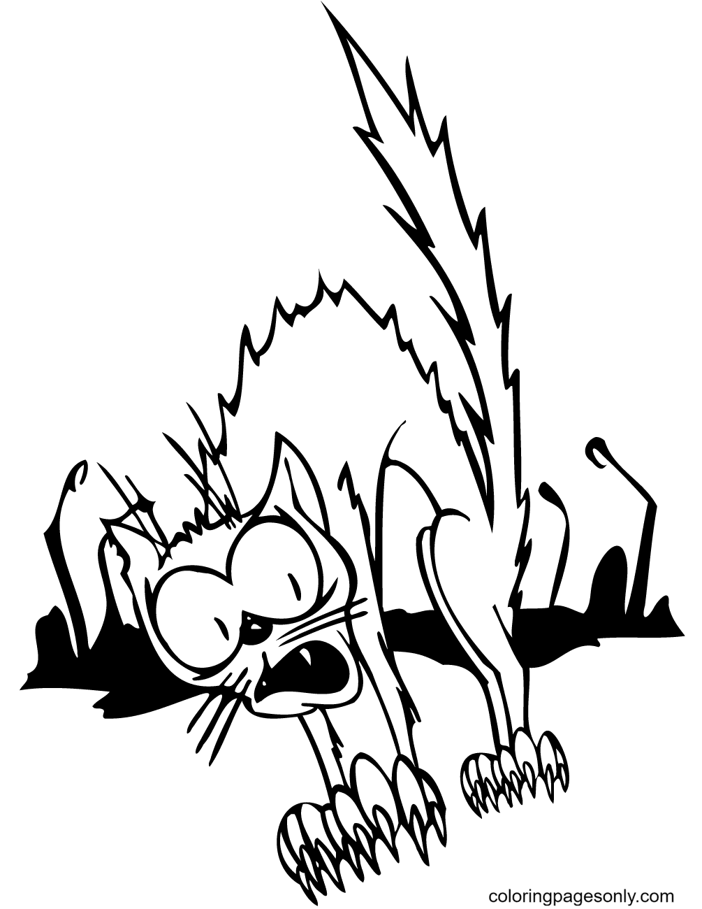 6200 Cartoon Cat Coloring Pages Scary  Latest