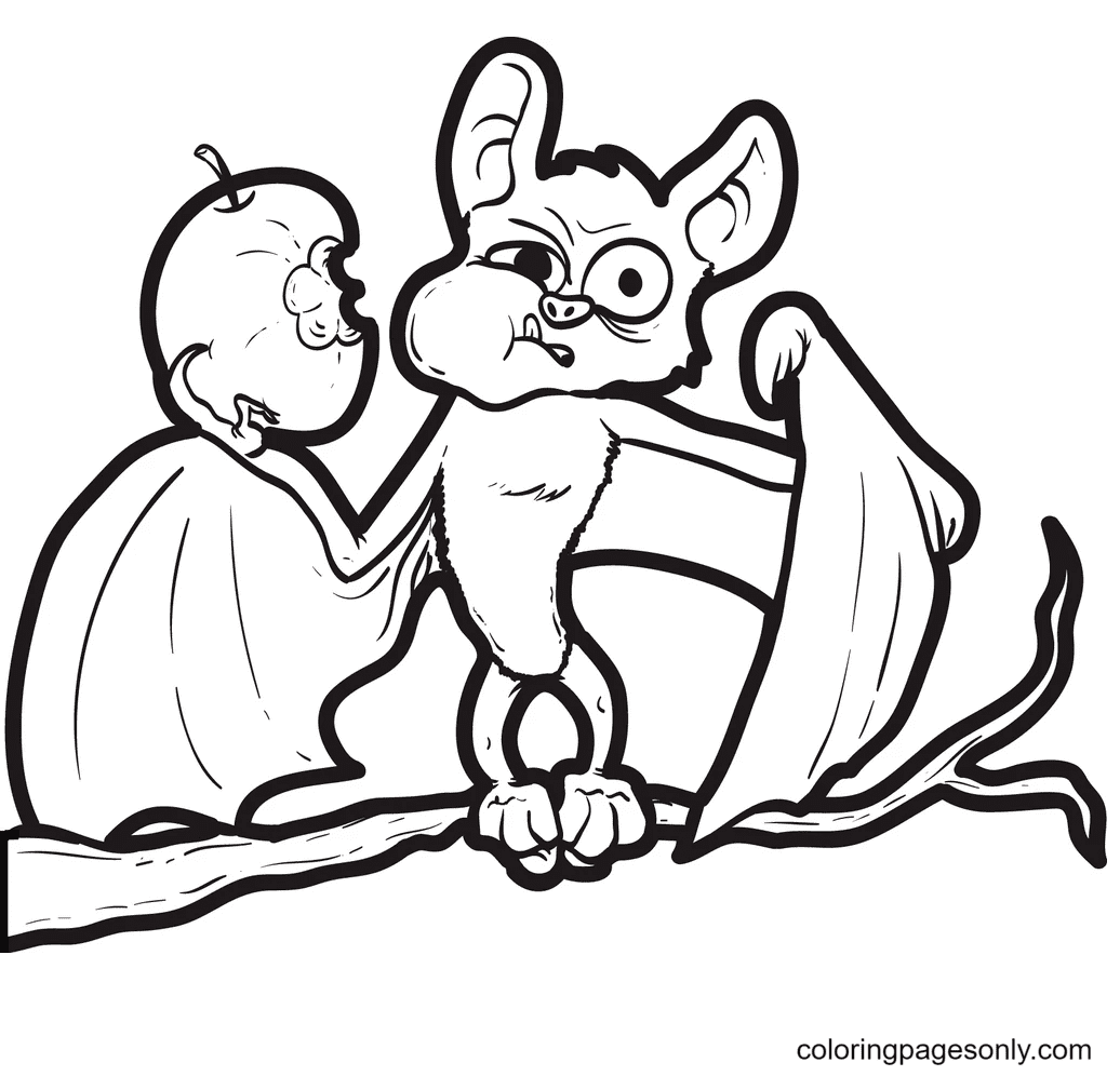 Scary Halloween Bat Free Printable Coloring Pages - Halloween Bats