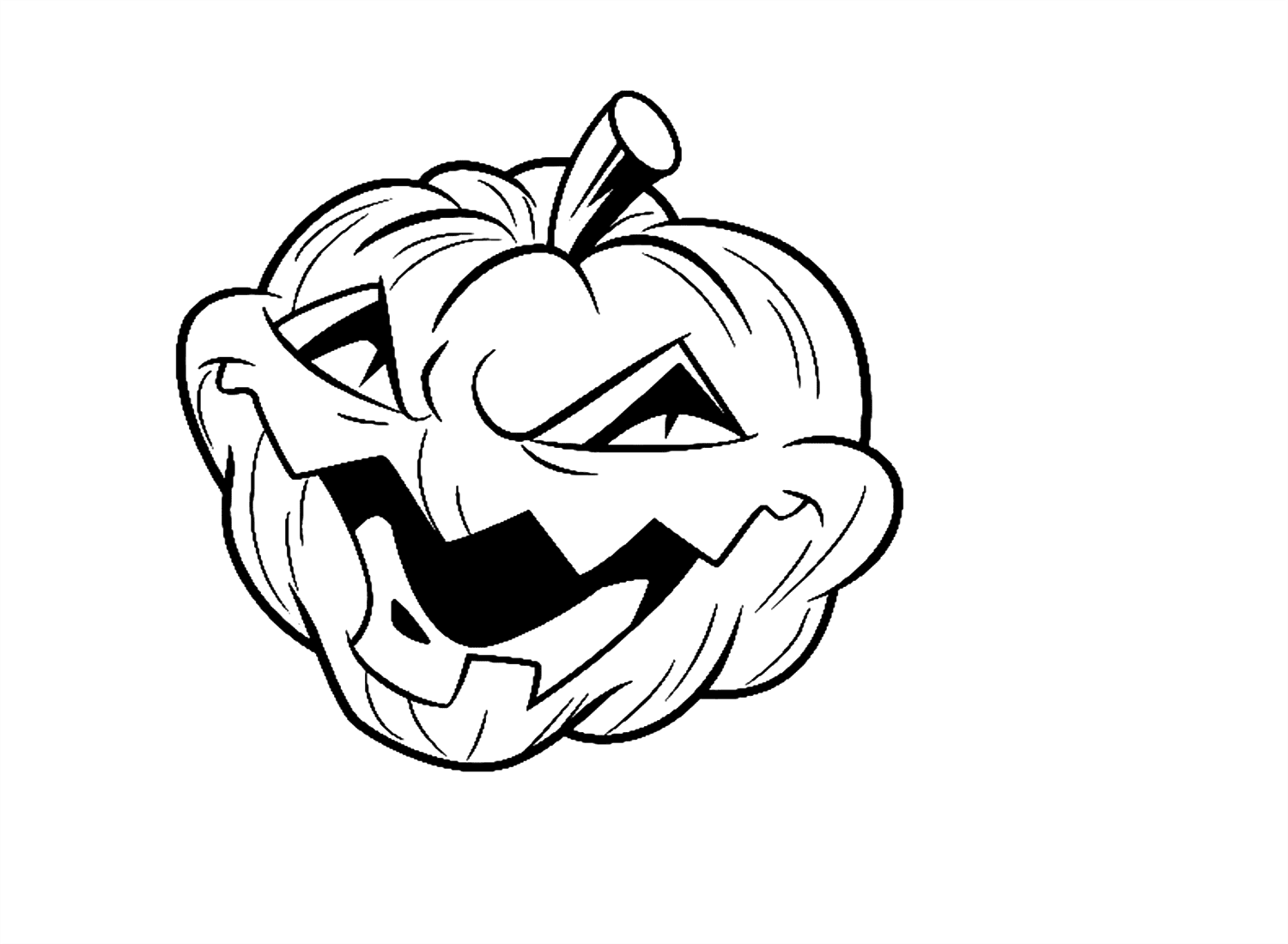 Scary Halloween Jack O’ Lantern Coloring Pages