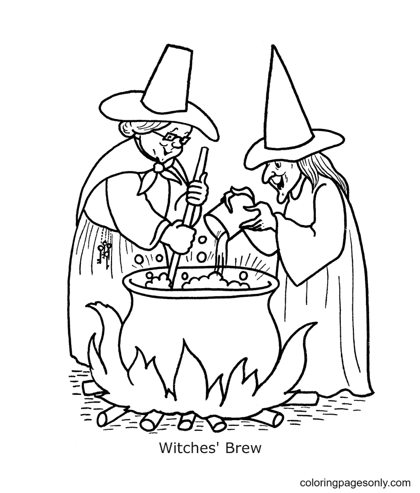 Halloween Witch Coloring Pages To Print