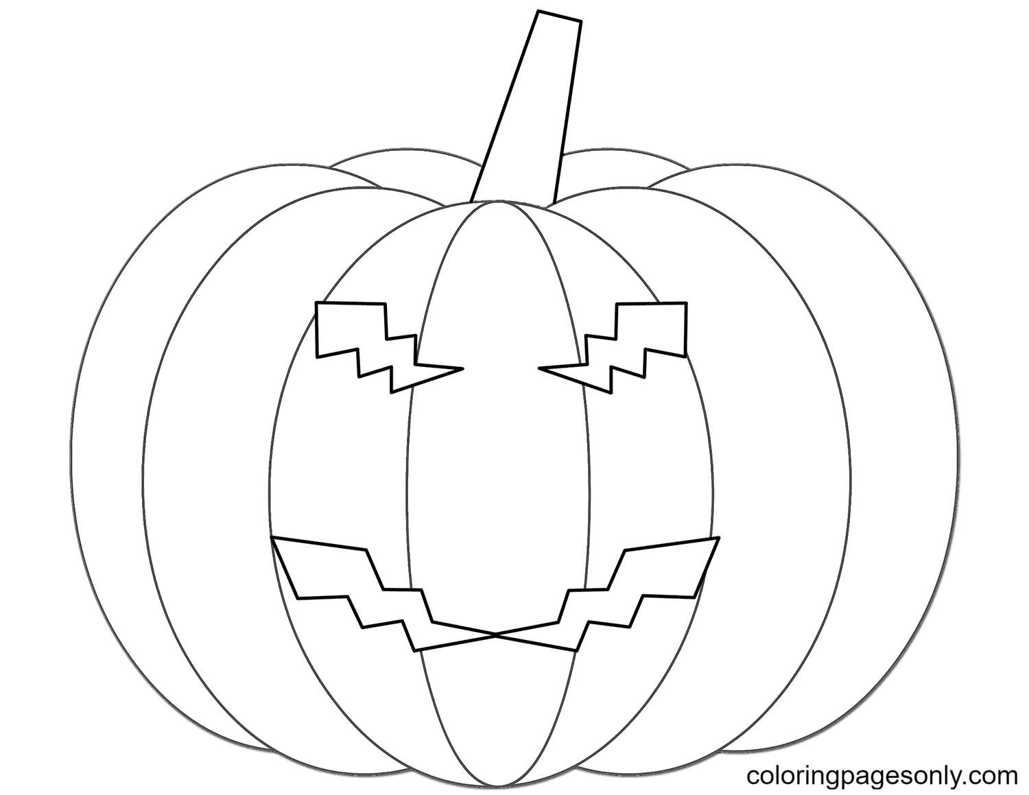 Scary Jack-o-lantern Printable Coloring Pages