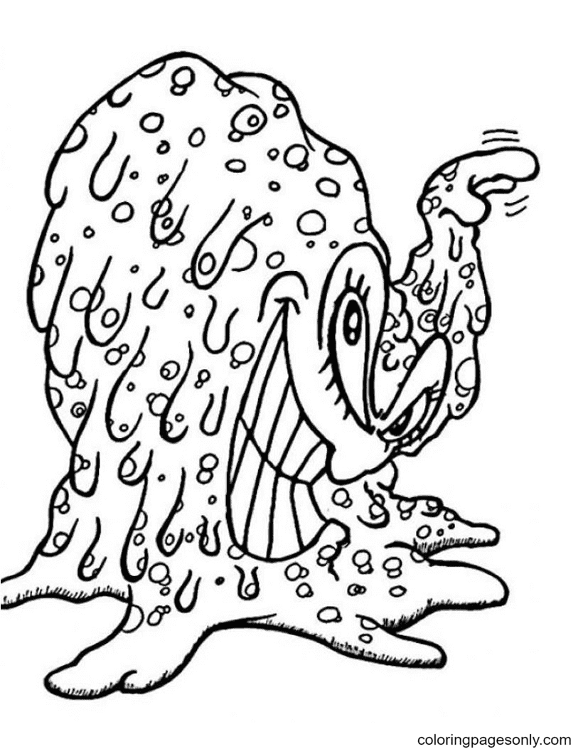 Scary Monster Printable Coloring Page
