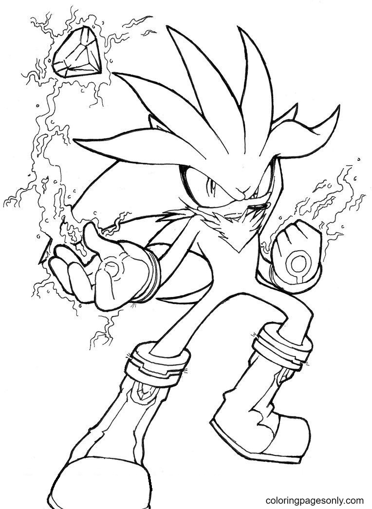 Coloring page - Shadow the Hedgehog