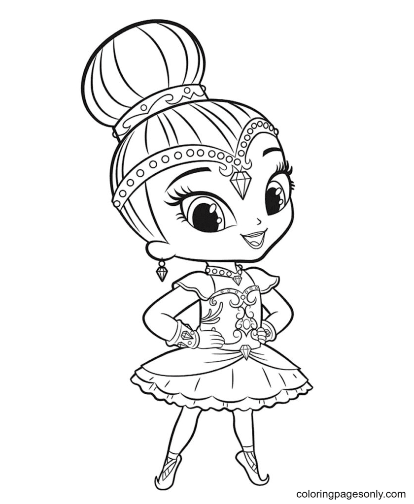 Shine Ready For Ballet Coloring Page