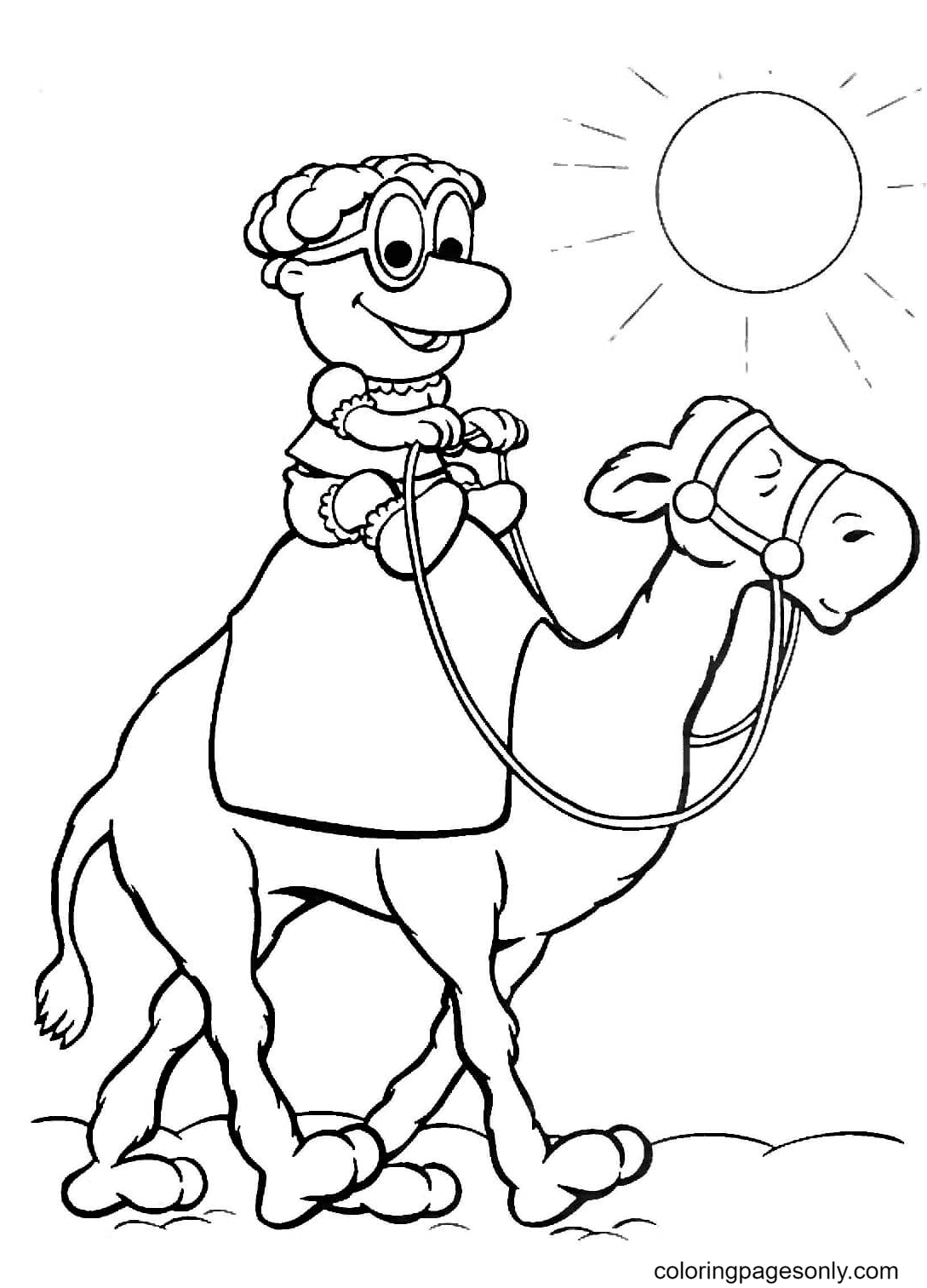Skeeter op een kameel van Muppet Babies