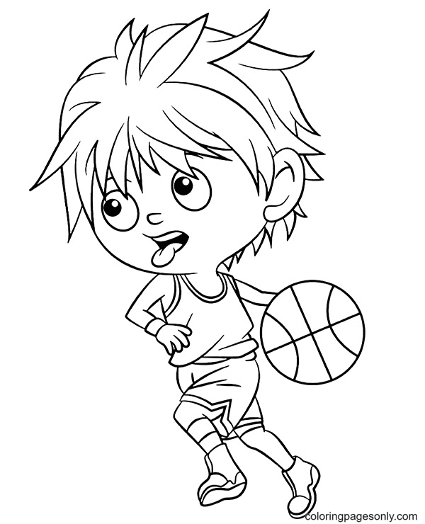 Skillful Dribbling Coloring Page