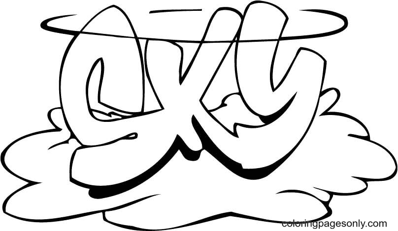 Sky Graffiti Coloring Pages