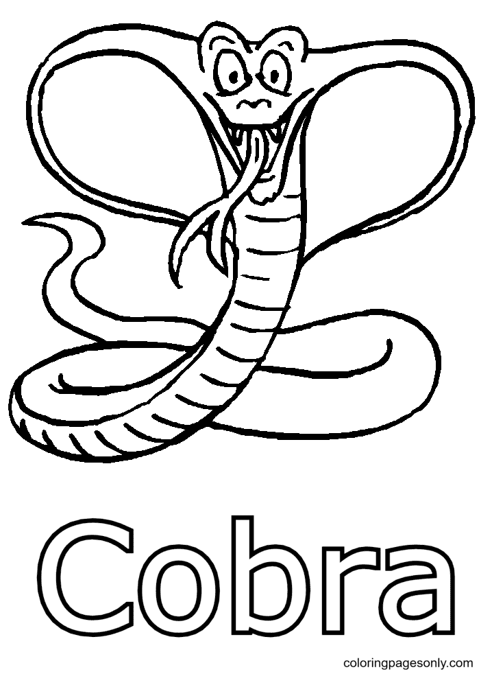 Snake Cobra Coloring Page