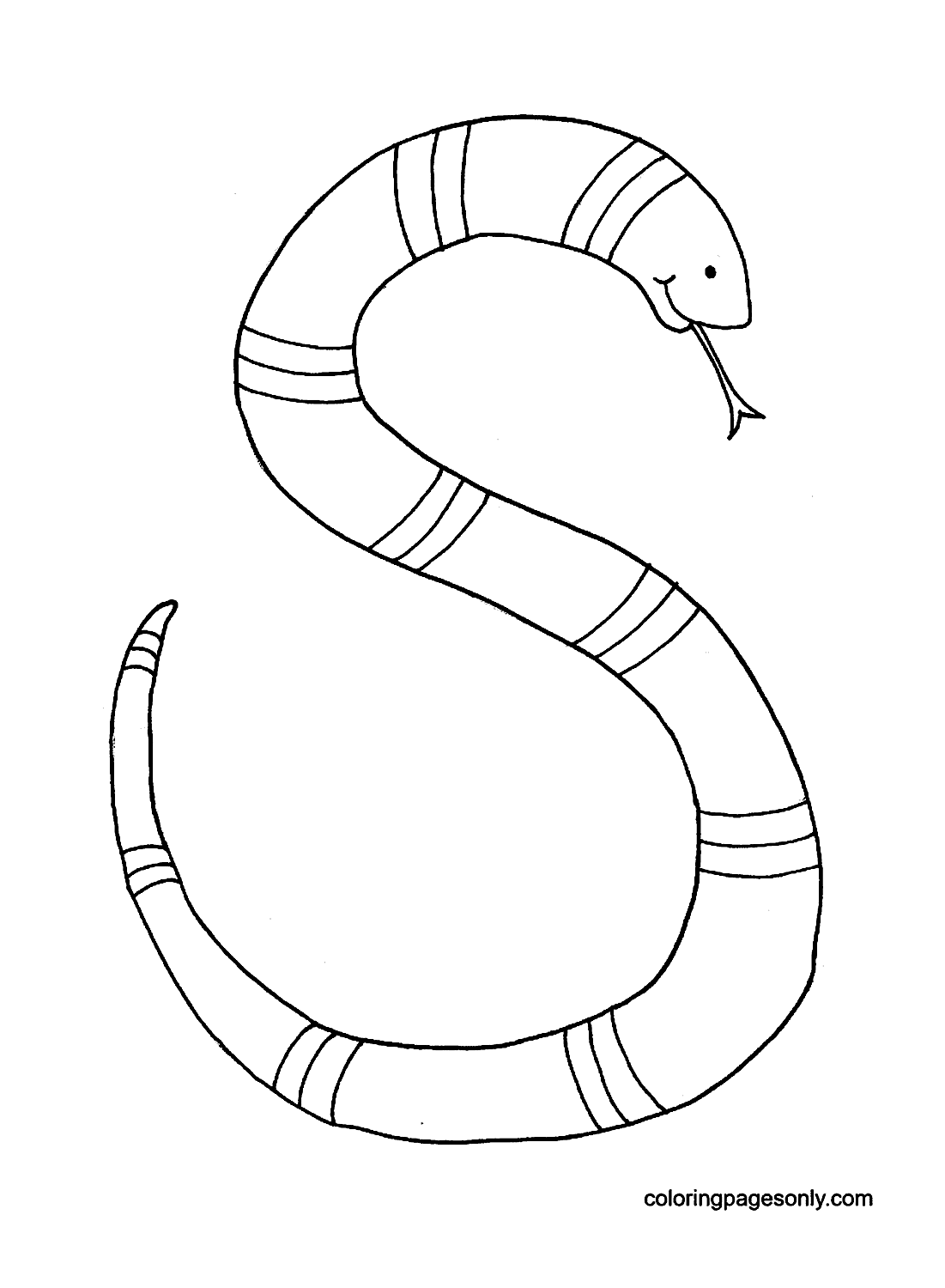 Schlange in S-Form von Snake