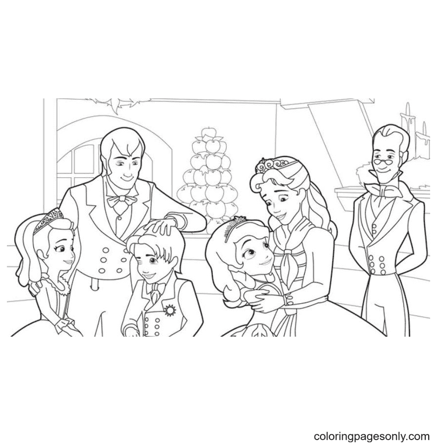 Sofia Family Coloring Page