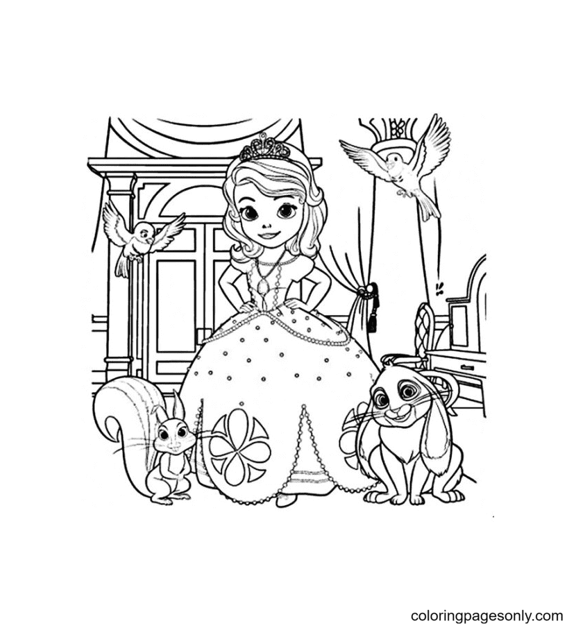 Sofia and Friends Coloring Page