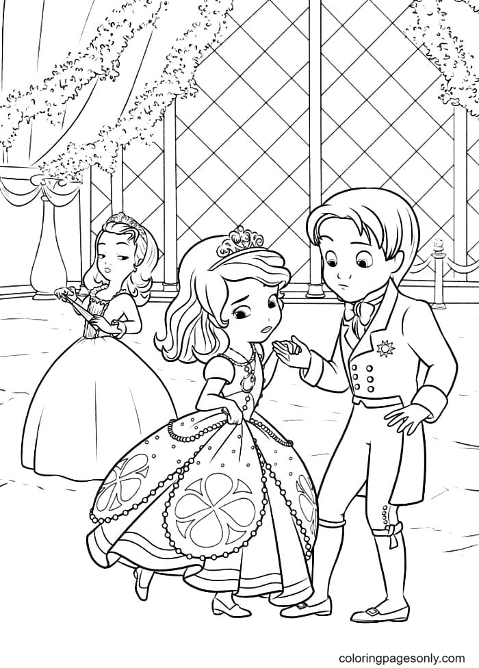 Sofia learns to dance Coloring Pages