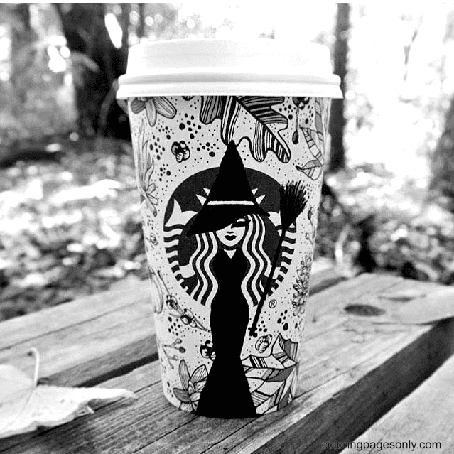 Pagina da colorare di Starbucks Cup