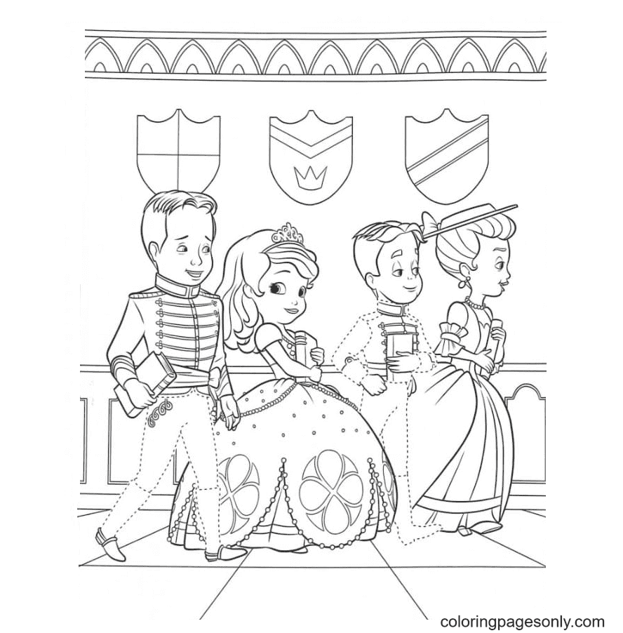 Students Rush To Classes At The Royal Academy Coloring Pages