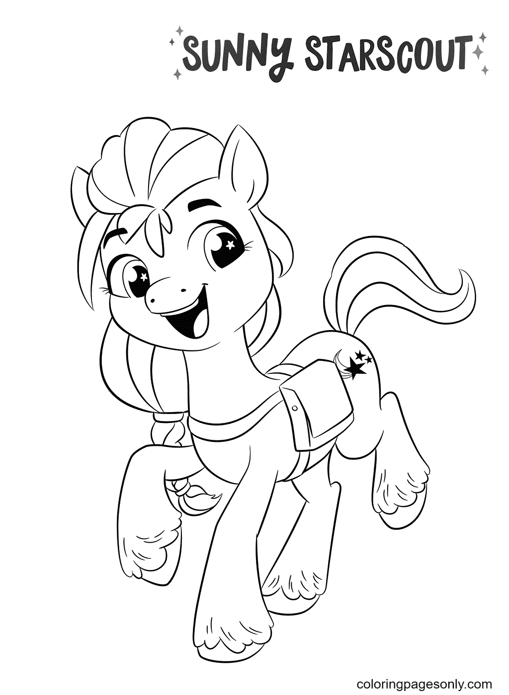 Sunny Starscout Coloring Page Pony Generation Mlp G5 Starscout Izzy 