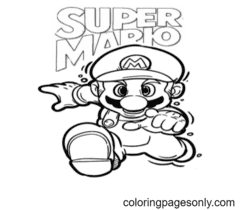 Super Mario Bros Kleurplaat