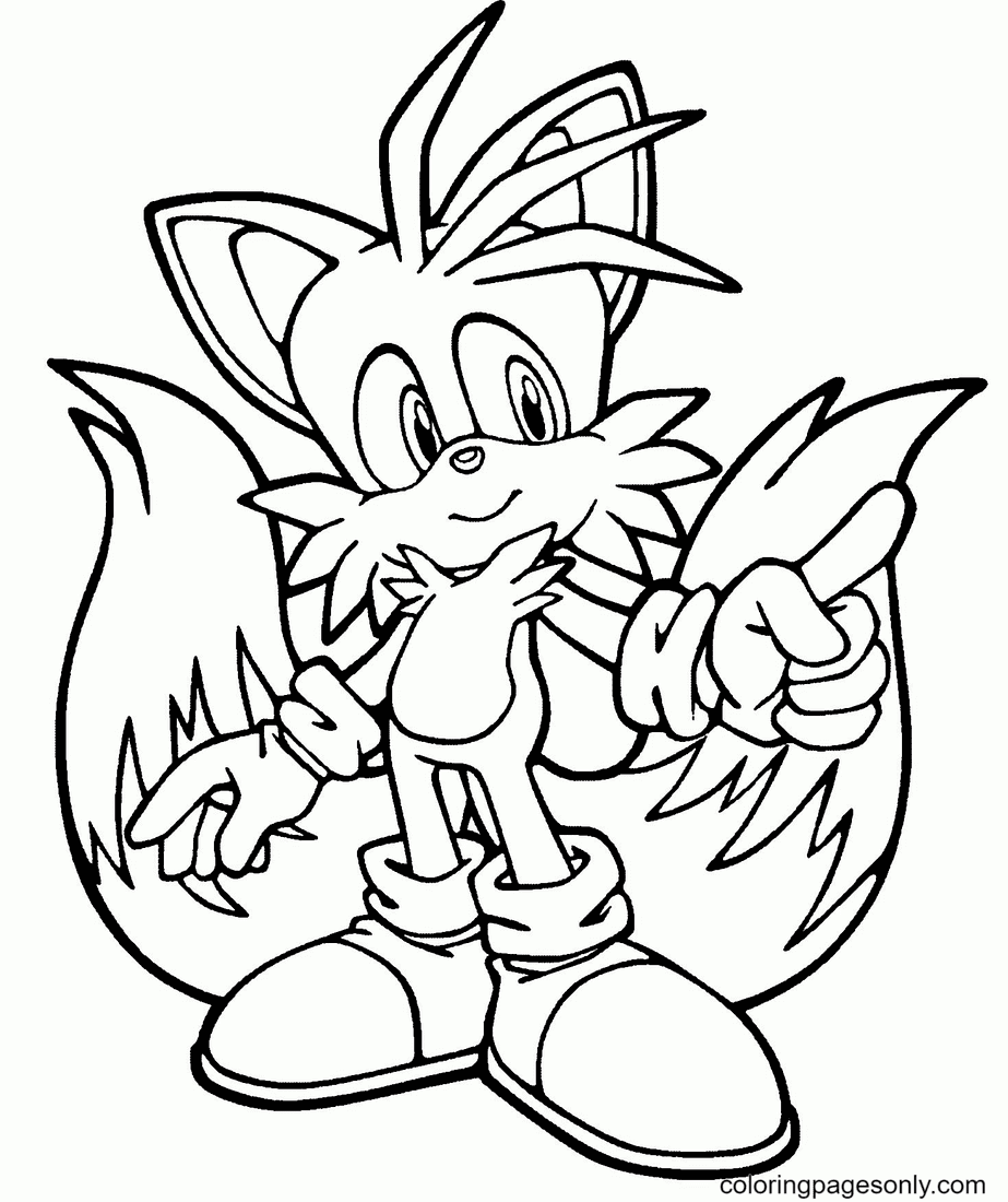 Tails The Fox Sonic Coloring Pages