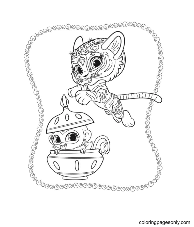 Tala and Nahal Coloring Pages