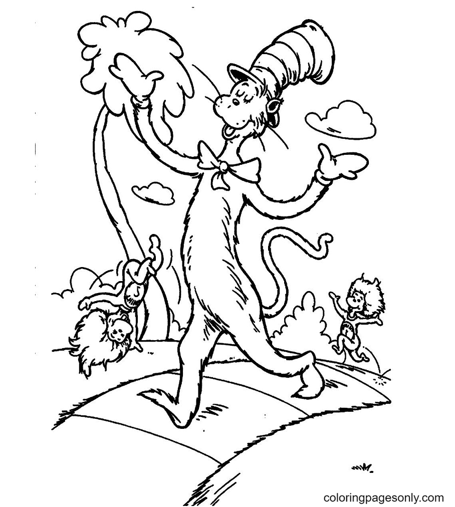 The Cat in the Hat Coloring Page