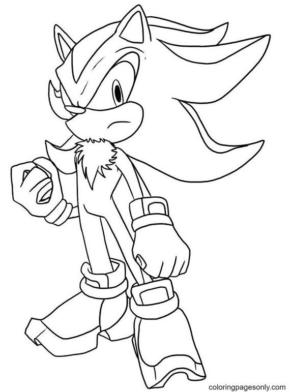 The Shadow The Hedgehog Coloring Page