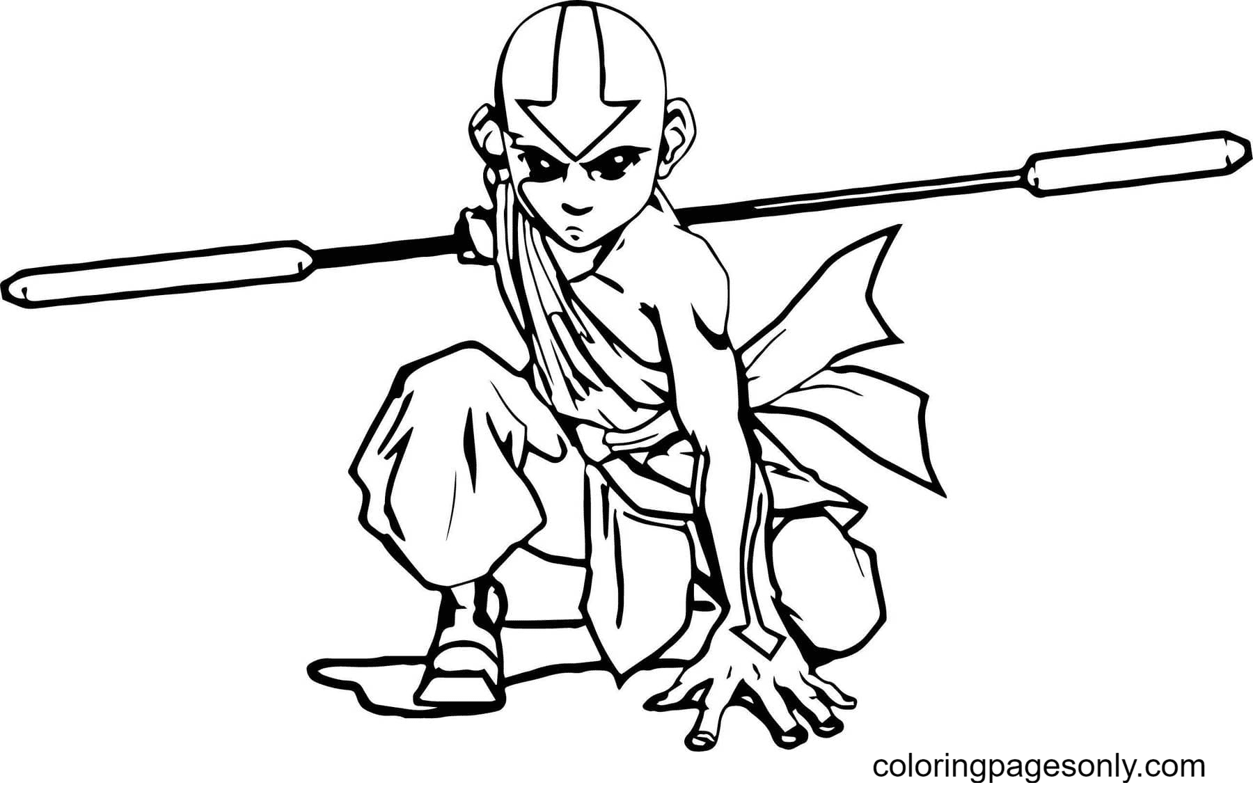 Avatar The Last Airbender Coloring Pages Aang 5574
