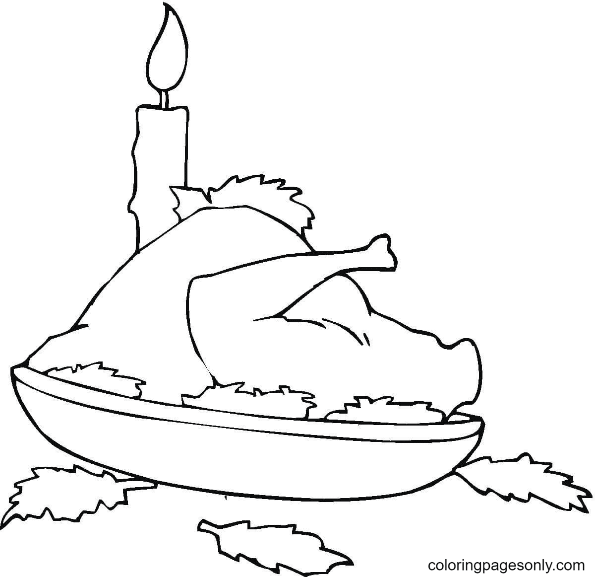 Turkey Dinner Coloring Pages