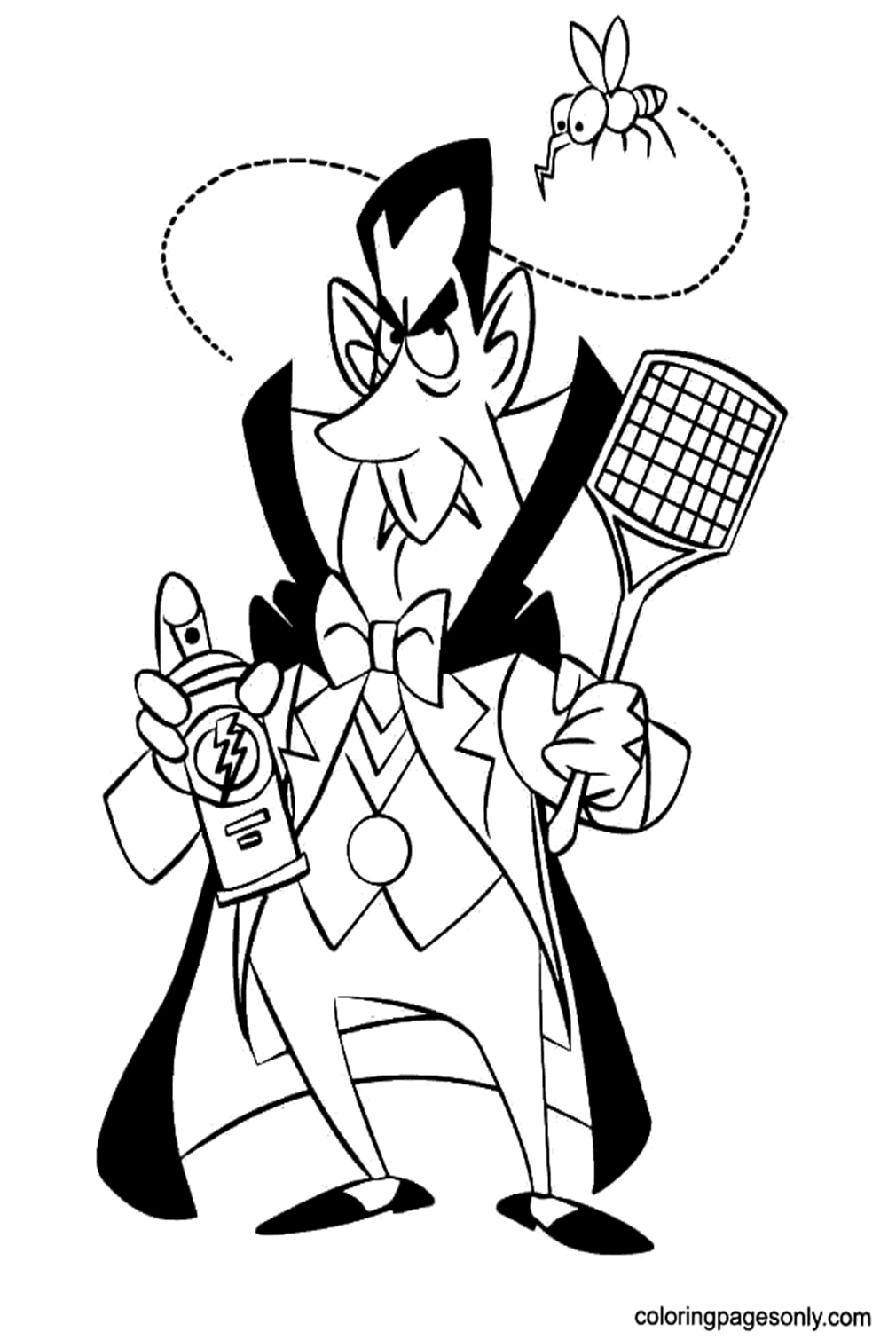 Vampire And The Mosquito Coloring Pages