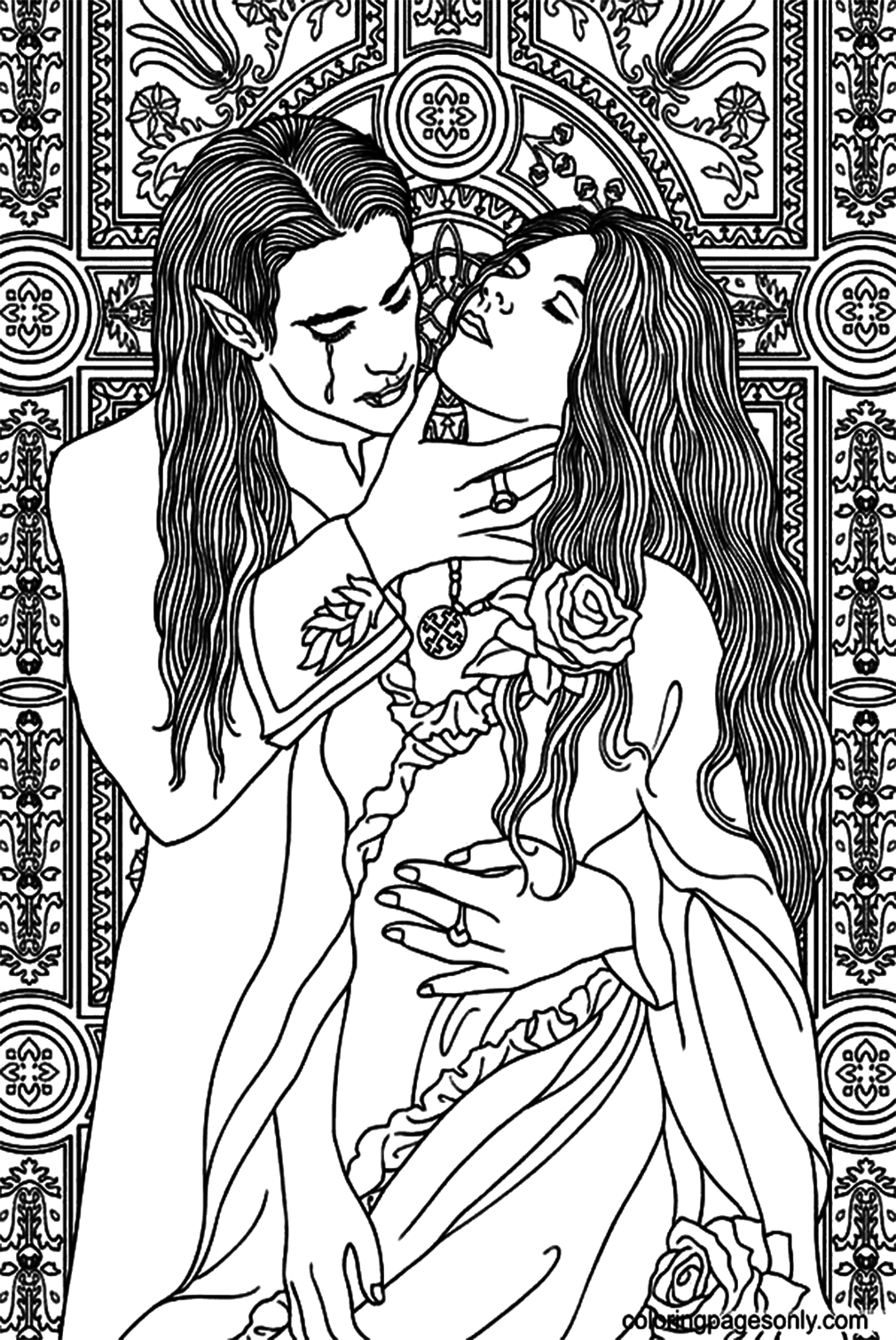 Vampire For Adults Coloring Pages