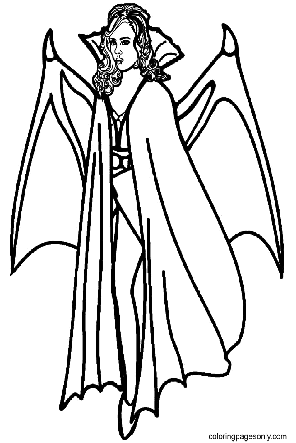 Vampire Queen Coloring Pages