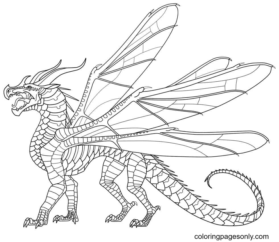 Hivewing Dragon Coloring Pages Wings Of Fire Coloring Pages | Porn Sex ...