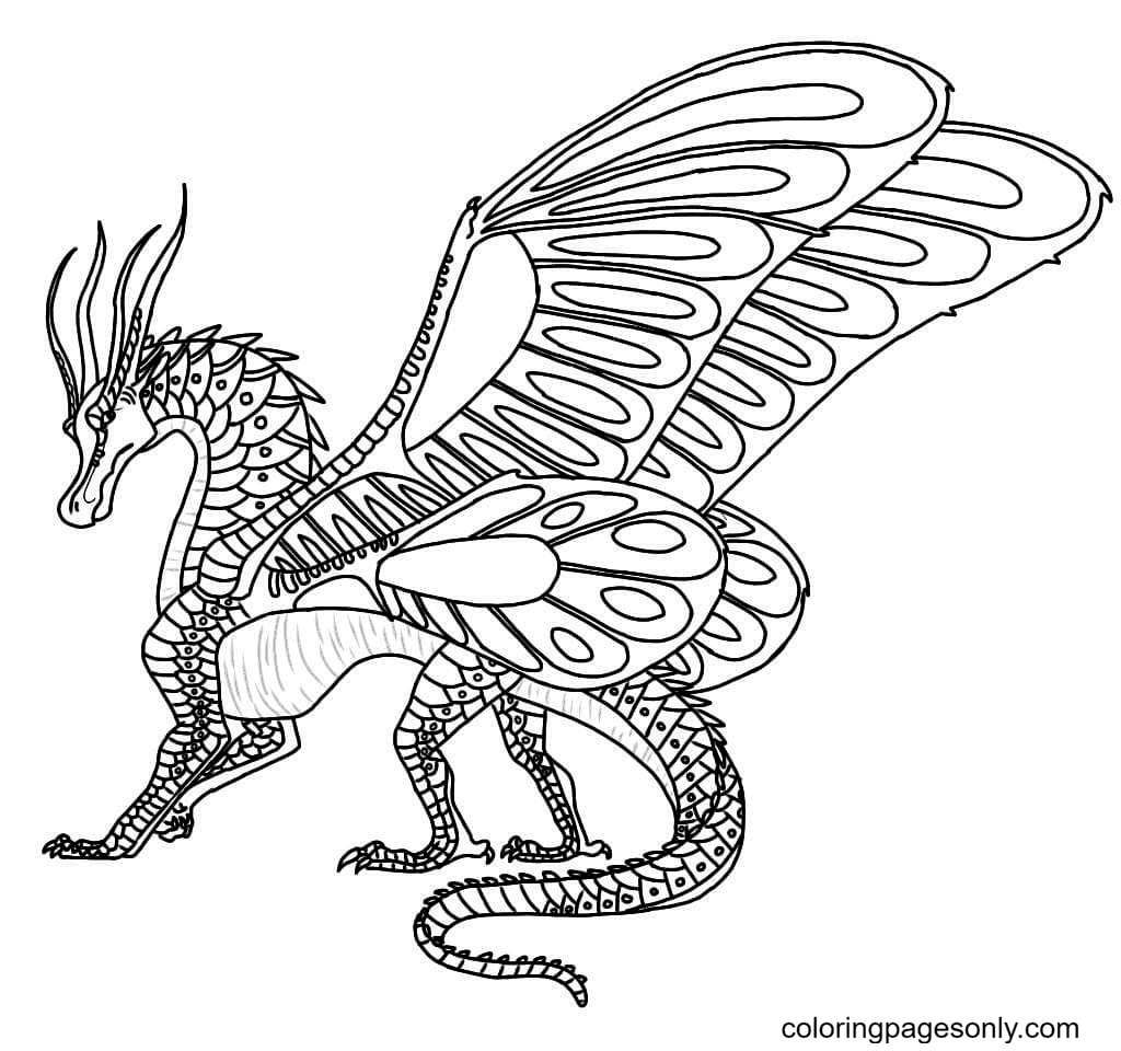 Wings Of Fire Silkwing Dragon Coloring Pages Wings Of Fire Coloring Pages Coloring Pages For 