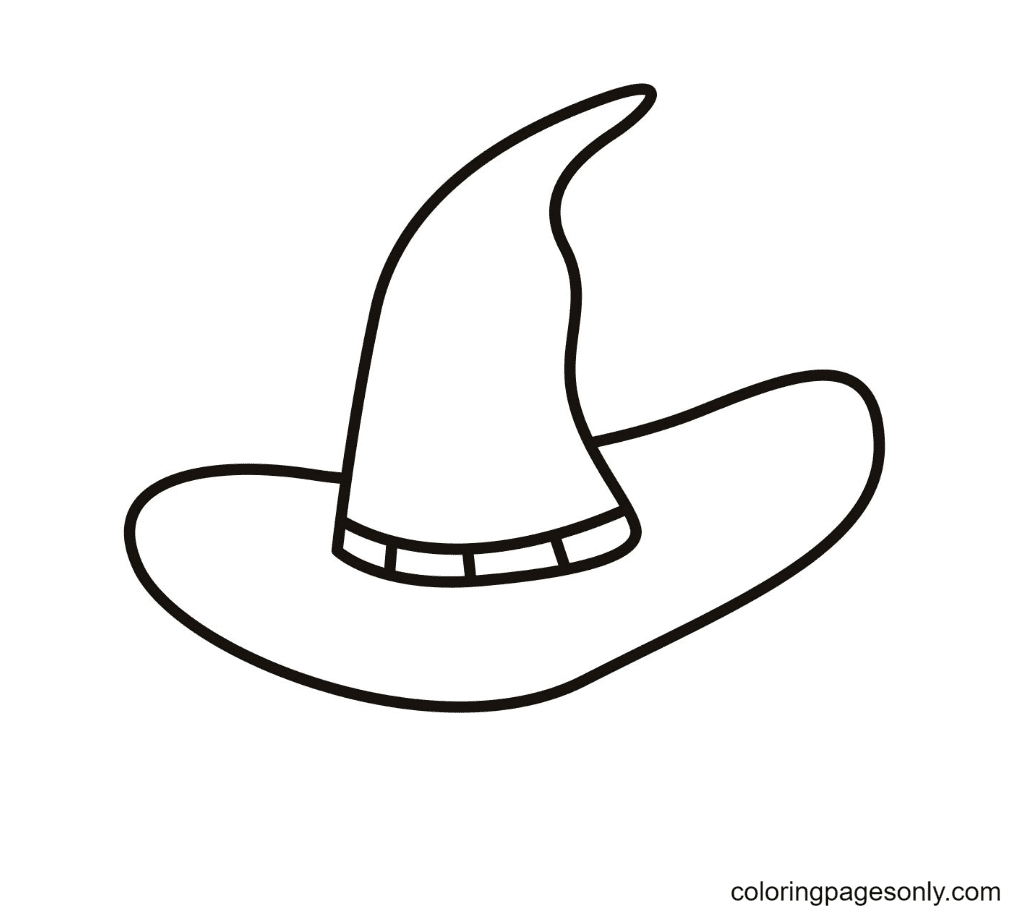 Cappello da strega stampabile dalla strega di Halloween