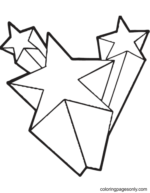 3D vallende sterren van Star