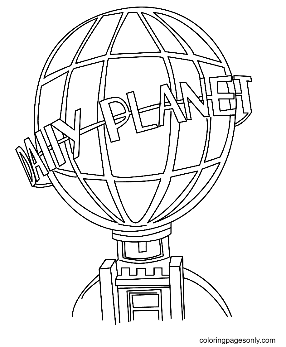 A Daily a Planet Coloring Page