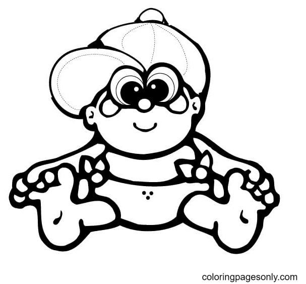 Adorable Baby Boy Coloring Pages