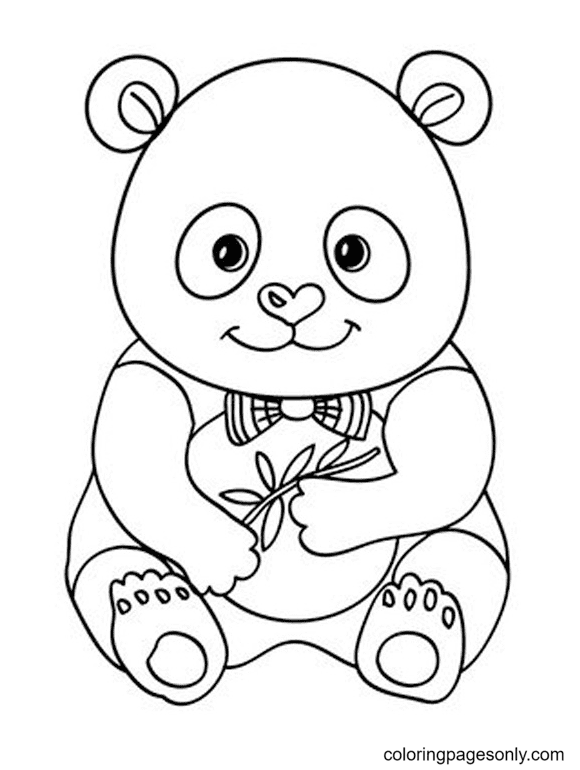 Adorable Panda Coloring Pages