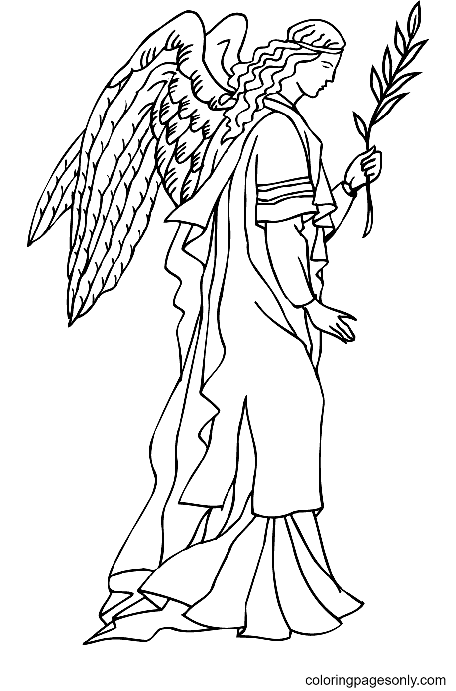 Раскраска ангела хранителя