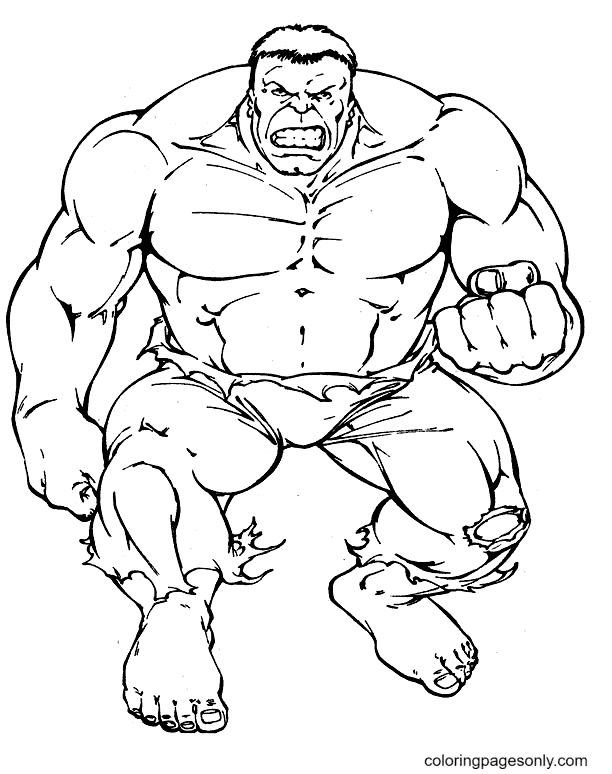 Wütender Hulk zum Ausdrucken von Hulk