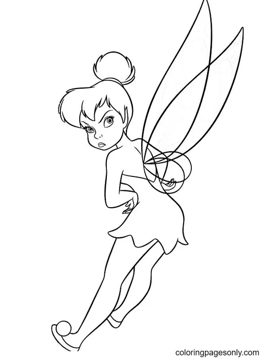 Angry Tinkerbell Coloring Page