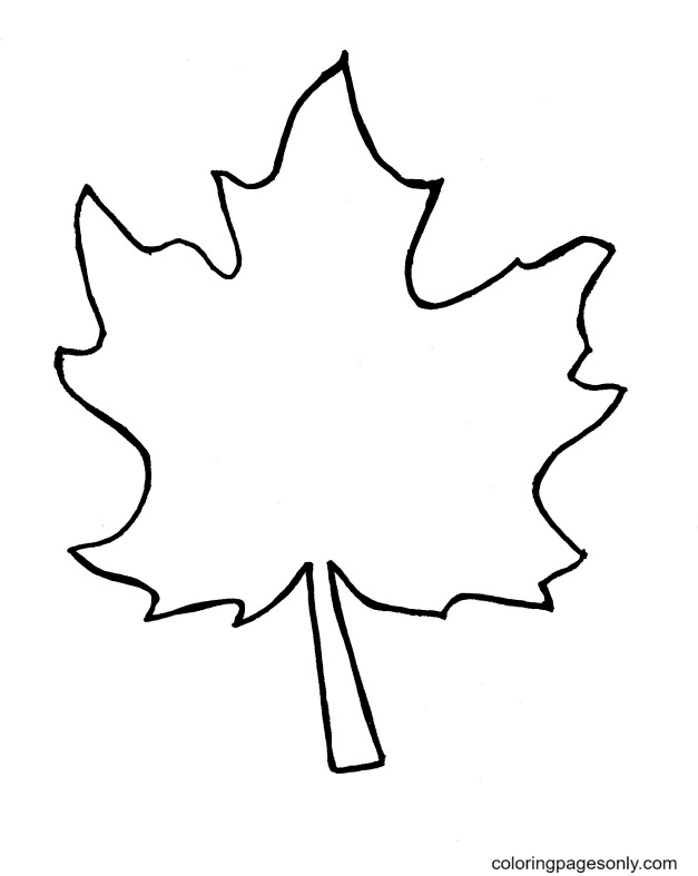 Autumn Leaf Pictures Coloring Page