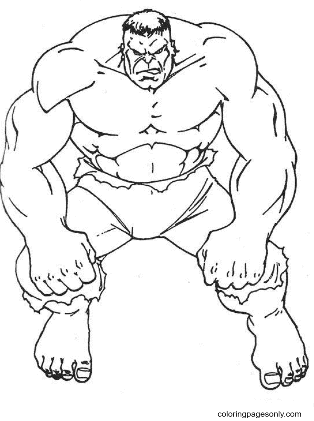 Desenhos para colorir do Hulk dos Vingadores