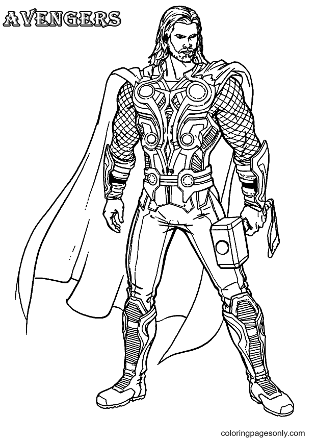 Loki and Thor Coloring Pages - Thor Coloring Pages - Coloring Pages For  Kids And Adults