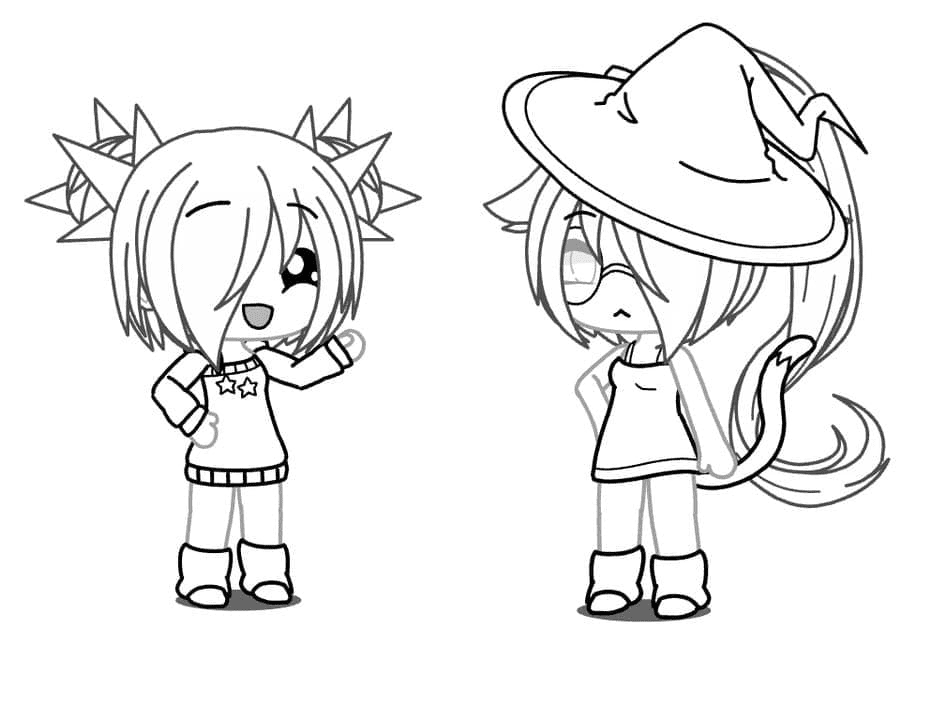 Awesome Gacha Life Coloring Pages