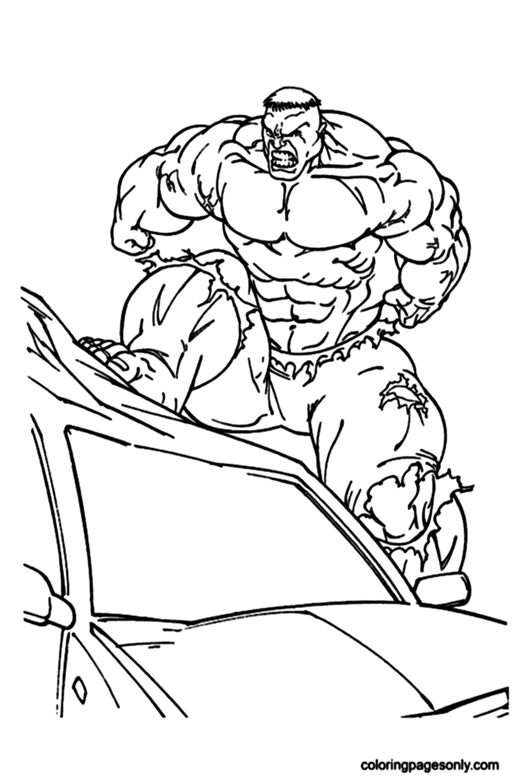Awesome Hulk Coloring Pages