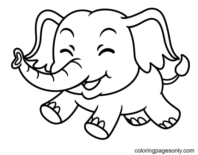 Слонёнок очень милый из мультфильма "Слон"