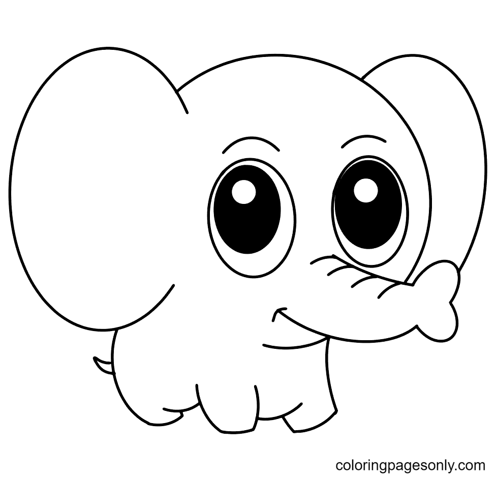 Baby Elephant Coloring Pages   Elephant Coloring Pages   Coloring ...